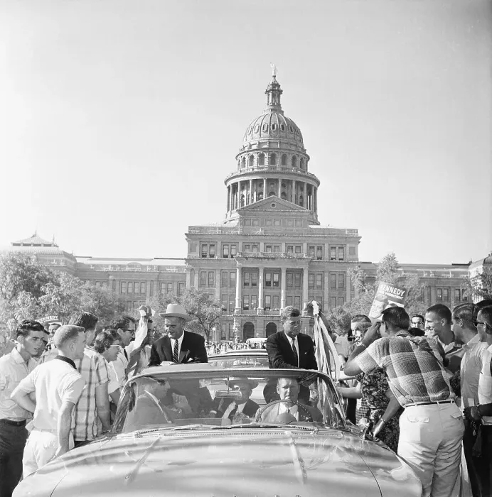 Framed Print : Kennedy and Johnson Leaving Texas Capitol Framed Print : Kennedy and Johnson Leaving Texas Capitol