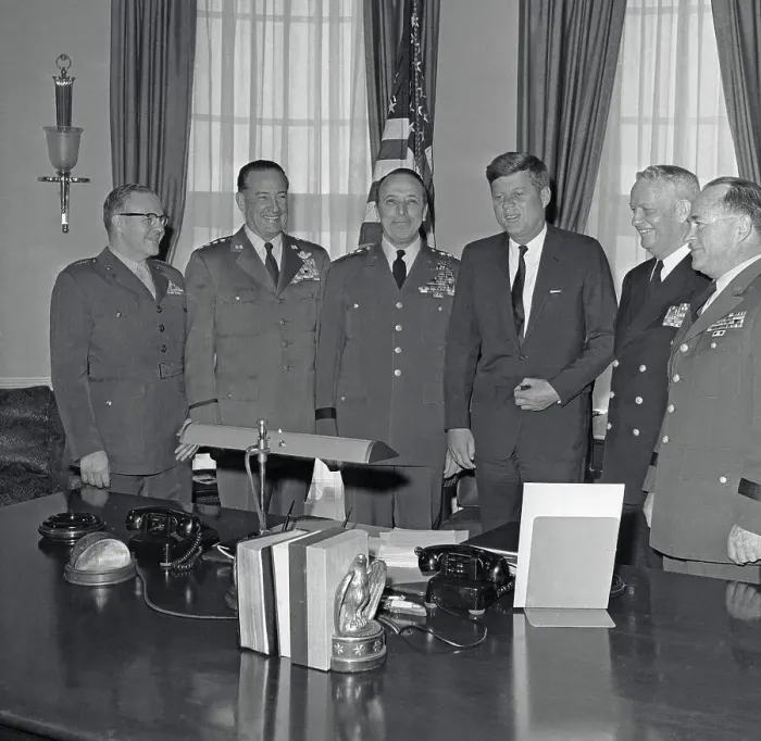 Framed Print : Kennedy with Joint Chiefs of Staff Framed Print : Kennedy with Joint Chiefs of Staff