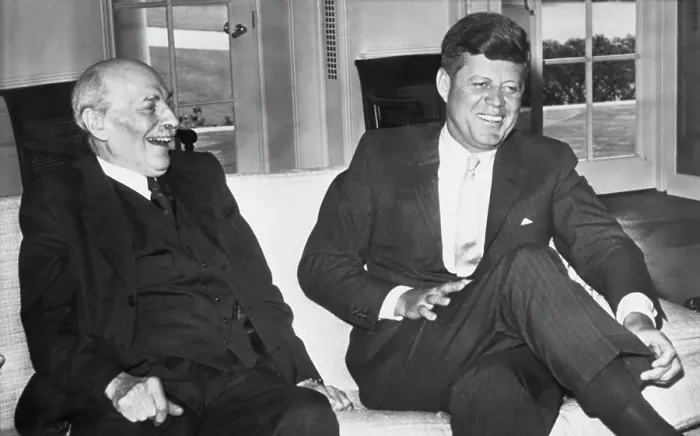 Framed Print : Kennedy And Lord Clement Atlee Framed Print : Kennedy And Lord Clement Atlee