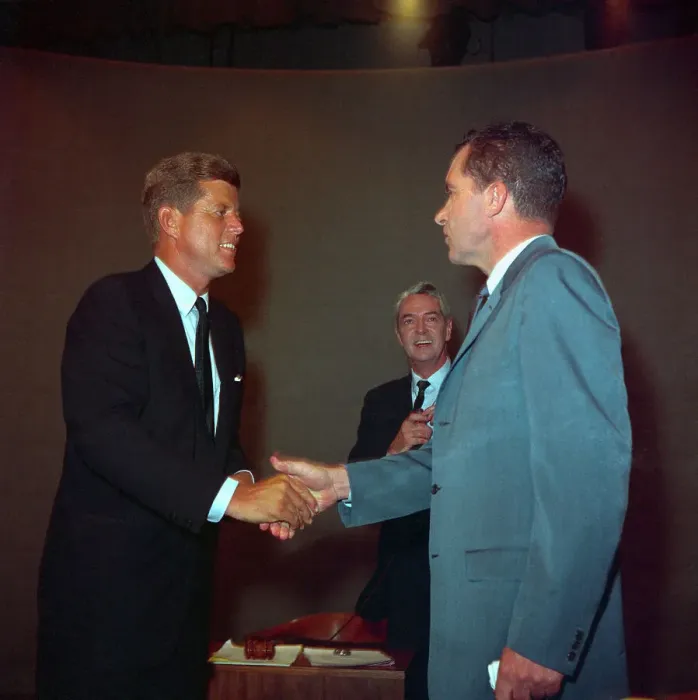 Framed Print : Kennedy And Nixon Shaking Hands Framed Print : Kennedy And Nixon Shaking Hands
