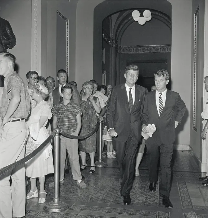 Framed Print : Kennedy Walking to Senate Floor Framed Print : Kennedy Walking to Senate Floor
