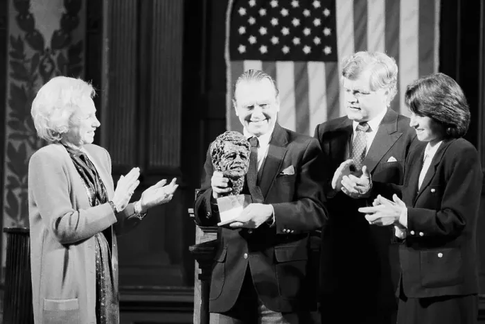 Framed Print : Kennedys Applauding Writer Milosz Framed Print : Kennedys Applauding Writer Milosz