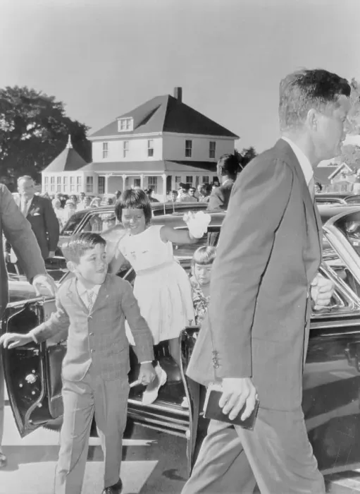 Framed Print : Kennedys Arriving For Mass