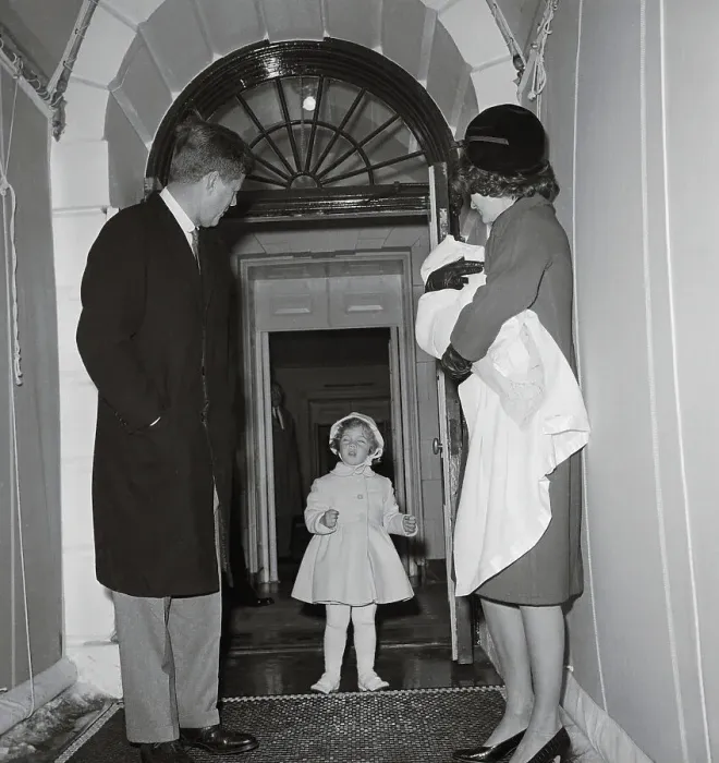 Framed Print : Kennedys Arriving at White House with Newborn JFK Jr Framed Print : Kennedys Arriving at White House with Newborn JFK Jr