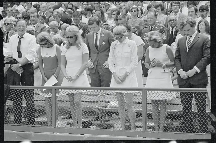Framed Print : Kennedys Attending Ceremony for Robert F. Kennedy