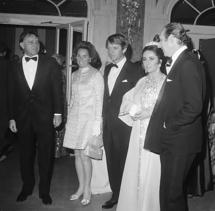 Framed Print : The Kennedys and the Burtons at a Premiere Framed Print : The Kennedys and the Burtons at a Premiere