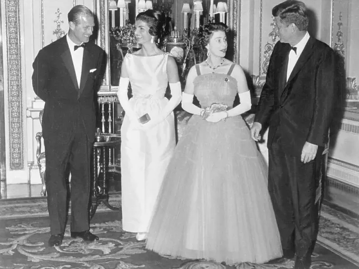 Framed Print : Kennedys Chatting with Queen Elizabeth and Prince Philip Framed Print : Kennedys Chatting with Queen Elizabeth and Prince Philip
