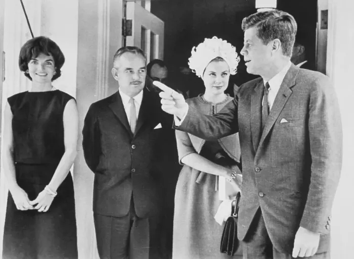 Framed Print : The Kennedys and Princes of Monaco Framed Print : The Kennedys and Princes of Monaco