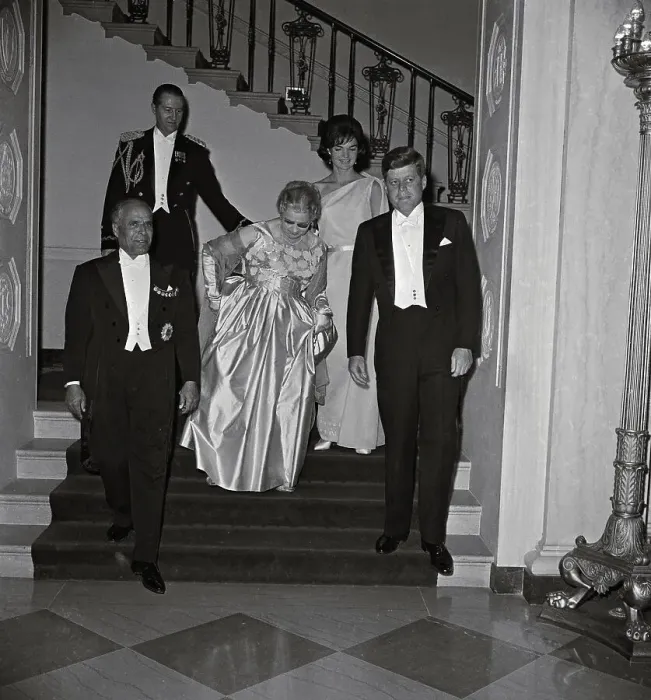 Framed Print : Kennedys and Tunisian Leader Entering State Dinner Framed Print : Kennedys and Tunisian Leader Entering State Dinner