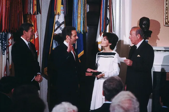 Framed Print : Kenneth Adelman With George Shultz