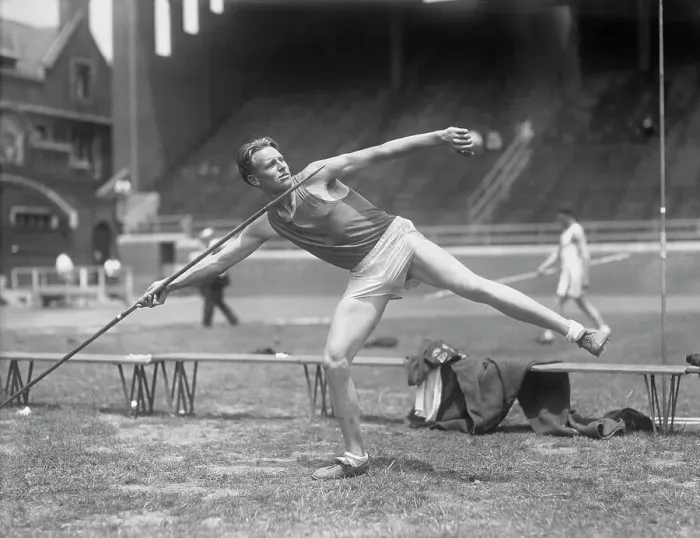 Framed Print : Kenneth Churchill Throwing Javelin Framed Print : Kenneth Churchill Throwing Javelin