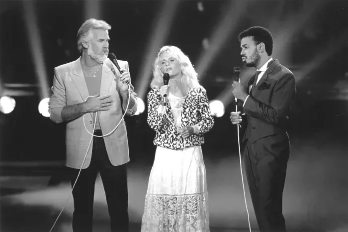 Framed Print : Kenny Rogers, James Ingram and Kim Carnes Performing What About Me on Solid Gold Framed Print : Kenny Rogers, James Ingram and Kim Carnes Performing What About Me on Solid Gold