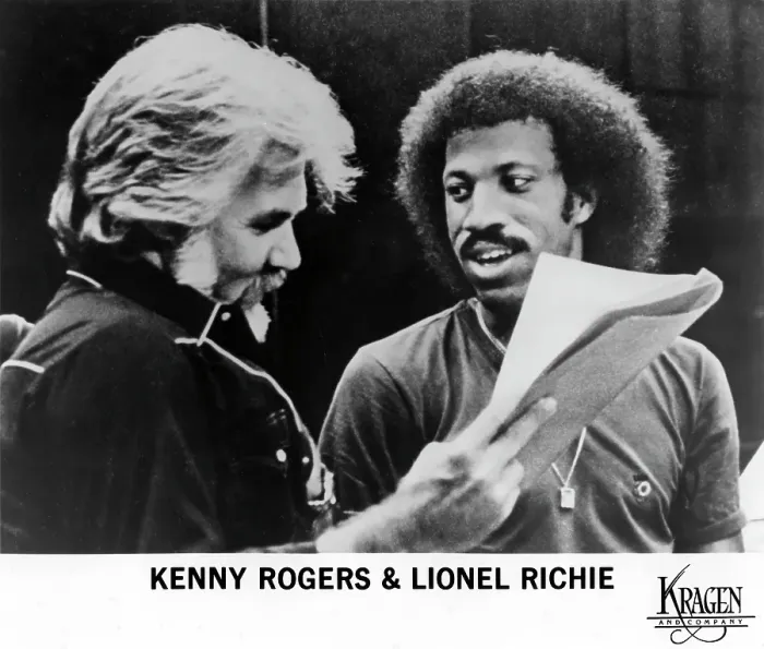 Framed Print : Kenny Rogers and Lionel Richie Working on Lady Framed Print : Kenny Rogers and Lionel Richie Working on Lady
