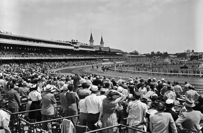 Framed Print : Kentucky Derby Spectators Watching Race Framed Print : Kentucky Derby Spectators Watching Race