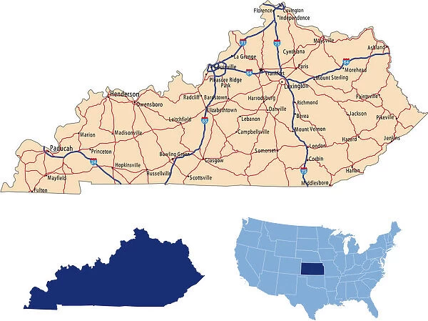 Kentucky road map