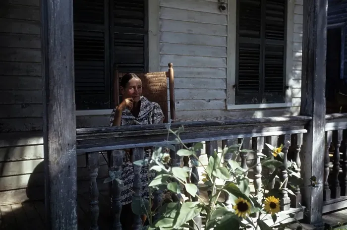 Framed Print : KEY WEST, FL - CIRCA 1946: A view as a old women sits in a rocking chair Framed Print : KEY WEST, FL - CIRCA 1946: A view as a old women sits in a rocking chair
