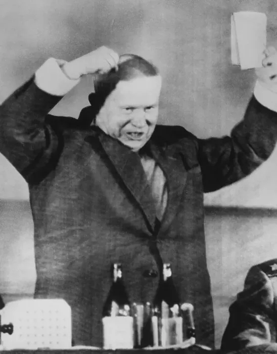 Framed Print : Khrushchev Angered at Farewell Conference Framed Print : Khrushchev Angered at Farewell Conference