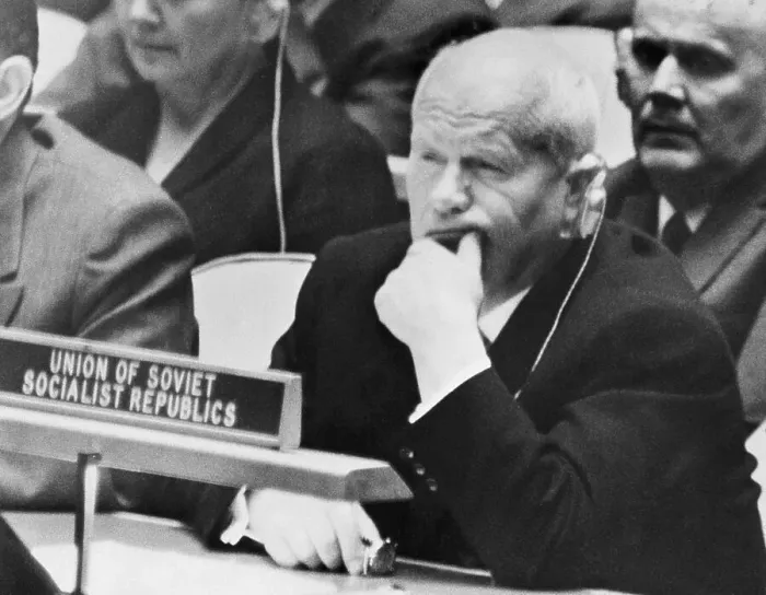 Framed Print : Khrushchev Listening in UN Assembly Framed Print : Khrushchev Listening in UN Assembly
