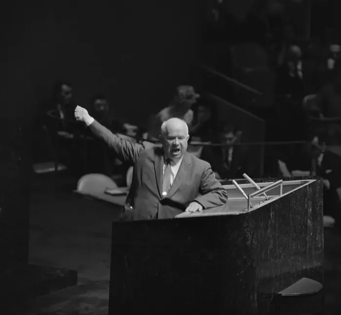 Framed Print : Khrushchev Speaking at United Nations Framed Print : Khrushchev Speaking at United Nations