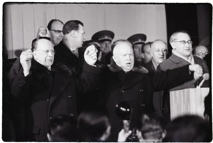 Framed Print : Khrushchev and Ulbricht Sing the Internationale Framed Print : Khrushchev and Ulbricht Sing the Internationale