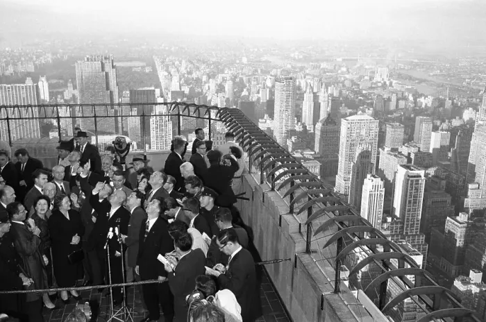 Framed Print : Khrushchev And Wife Atop Empire State Bld Framed Print : Khrushchev And Wife Atop Empire State Bld