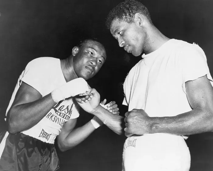 Framed Print : Kid Gavilan and Sugar Ray Robinson