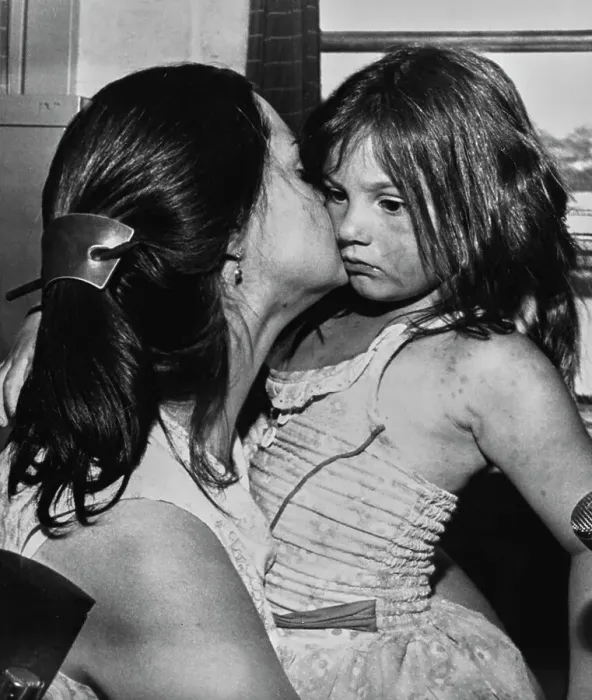 Framed Print : Kidnapped Girl Reunited With Mother Framed Print : Kidnapped Girl Reunited With Mother