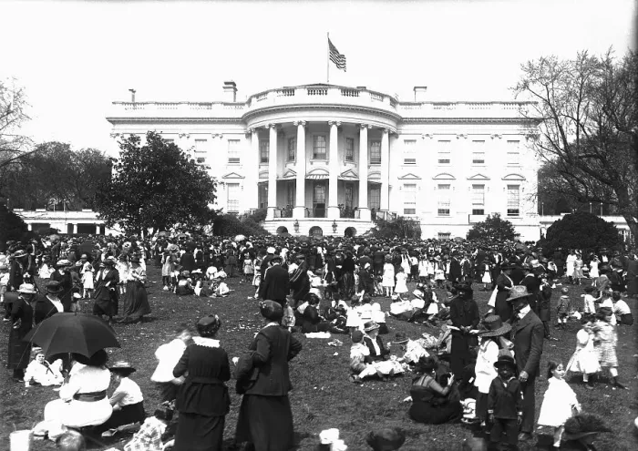 Framed Print : Kids and Parents on White House Lawn Framed Print : Kids and Parents on White House Lawn
