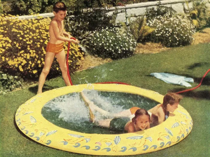 Framed Print : Kids Playing in Pool Framed Print : Kids Playing in Pool