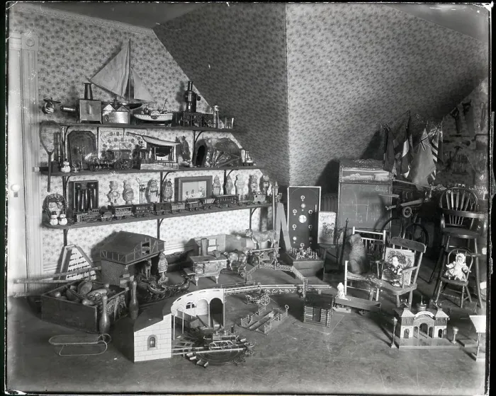 Framed Print : Kids Playroom In Prosperous Home / 1900S Framed Print : Kids Playroom In Prosperous Home / 1900S