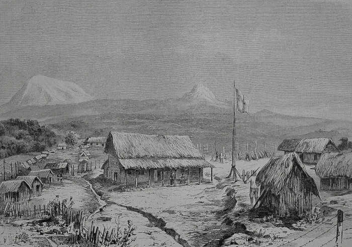 Framed Print : Kilimanjaro, The Kilimanjaro Station, created by Dr. Karl Peters, Tanzania, Historic, digital reproduction of an original 19th century original Framed Print : Kilimanjaro, The Kilimanjaro Station, created by Dr. Karl Peters, Tanzania, Historic, digital reproduction of an original 19th century original