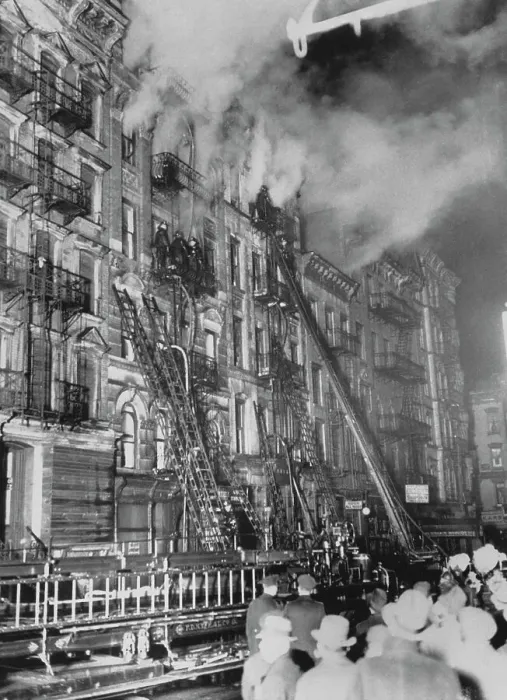 Framed Print : Two Killed by East Side Blaze Framed Print : Two Killed by East Side Blaze
