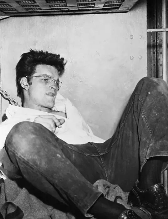 Framed Print : Killer Charles Starkweather On Cot / Cell Framed Print : Killer Charles Starkweather On Cot / Cell