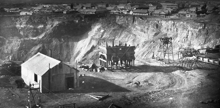 Framed Print : Kimberly Town And Mine; Aerial View Framed Print : Kimberly Town And Mine; Aerial View