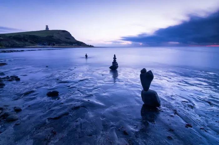 Framed Print : Kimmeridge Bay at blue hour Framed Print : Kimmeridge Bay at blue hour