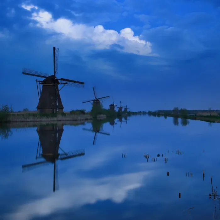 Framed Print : Kinderdijk at night Framed Print : Kinderdijk at night