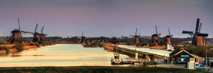 Framed Print : Kinderdijk panorama Framed Print : Kinderdijk panorama