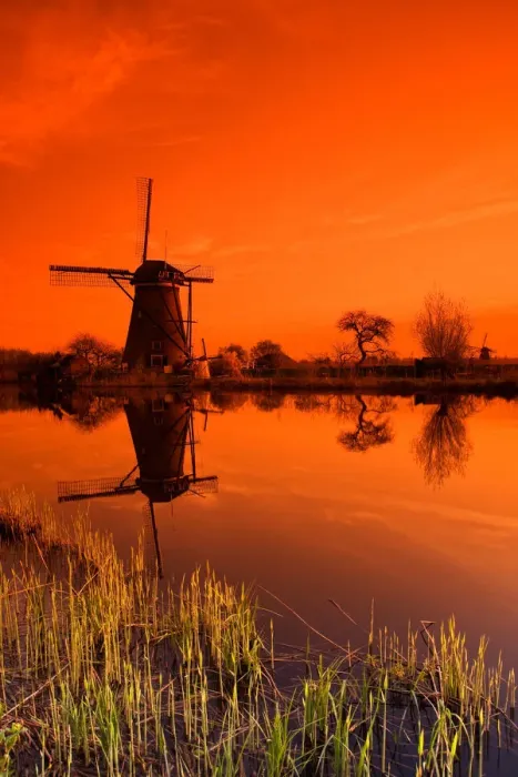 Framed Print : Kinderdijk Sunset Framed Print : Kinderdijk Sunset
