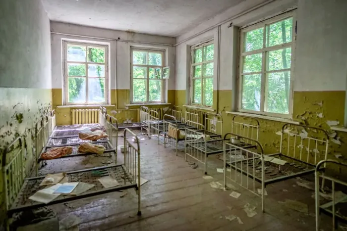 Framed Print : Kindergarden dormitory in the Chernobyl Exclusion Zone, Pripyat, Ukraine Framed Print : Kindergarden dormitory in the Chernobyl Exclusion Zone, Pripyat, Ukraine