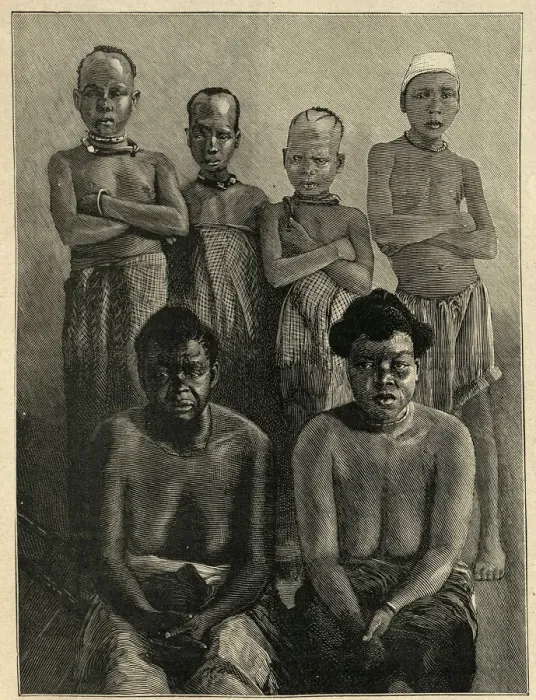 Framed Print : King of Benins wives and Family, 1898 Framed Print : King of Benins wives and Family, 1898