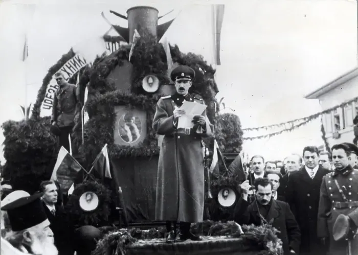 Framed Print : King Boris III Dedicates At Railway