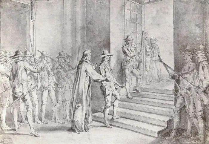 Framed Print : King Charles I Being Escorted by Soldiers to His Execution Framed Print : King Charles I Being Escorted by Soldiers to His Execution