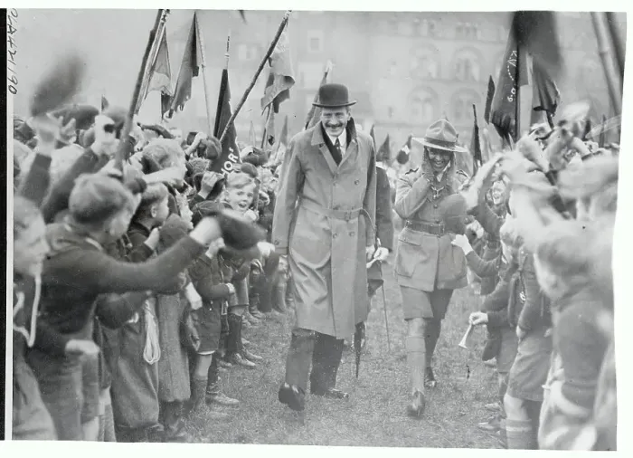 Framed Print : King Christian Parading with Boy Scouts Framed Print : King Christian Parading with Boy Scouts