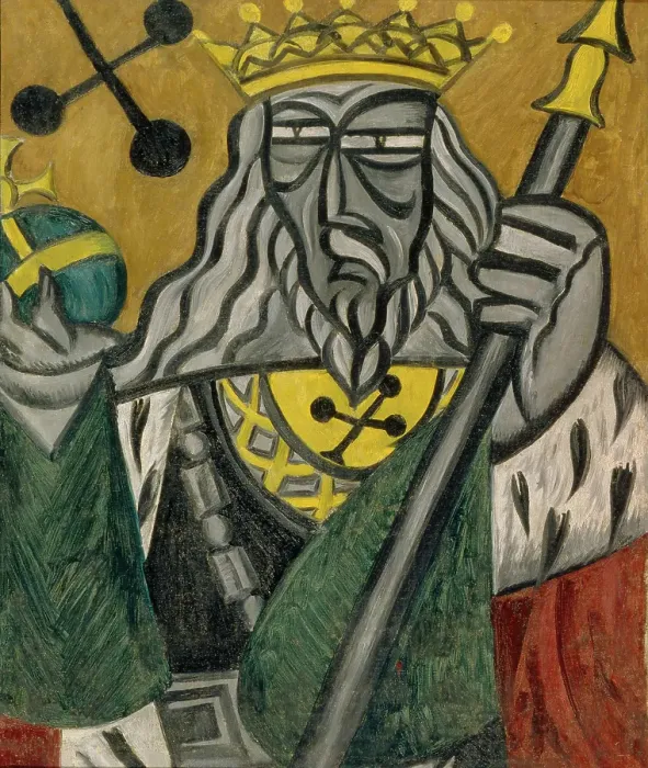 Framed Print : King of clubs, 1915. Artist: Rozanova, Olga Vladimirovna (1886-1918) Framed Print : King of clubs, 1915. Artist: Rozanova, Olga Vladimirovna (1886-1918)