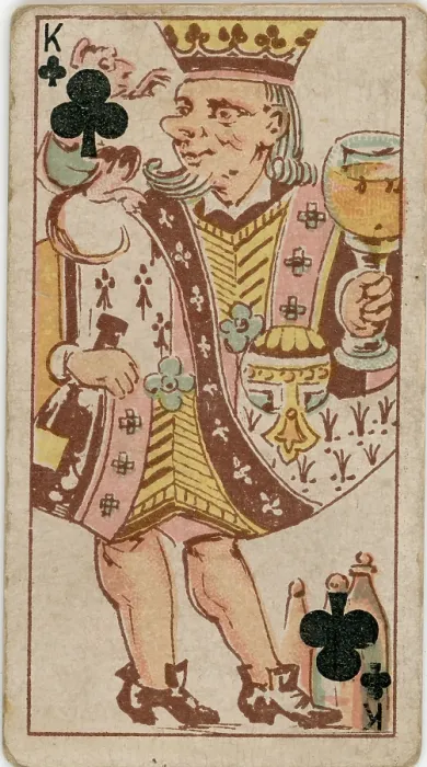 Framed Print : King of Clubs, Vintage Harlequin Playing Card and Collectible Tobacco Card, 1888 Framed Print : King of Clubs, Vintage Harlequin Playing Card and Collectible Tobacco Card, 1888