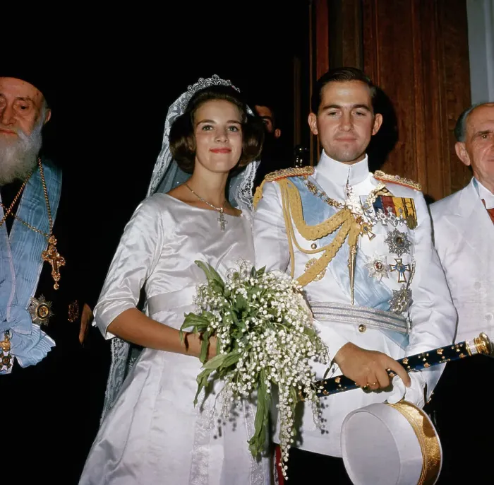 Framed Print : King Constantine of Greece with Bride Anne-Marie Framed Print : King Constantine of Greece with Bride Anne-Marie