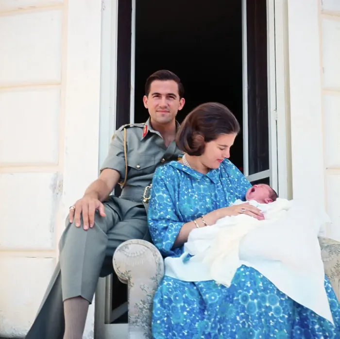 Framed Print : King Constantine and Queen Anne-Marie with Baby Framed Print : King Constantine and Queen Anne-Marie with Baby