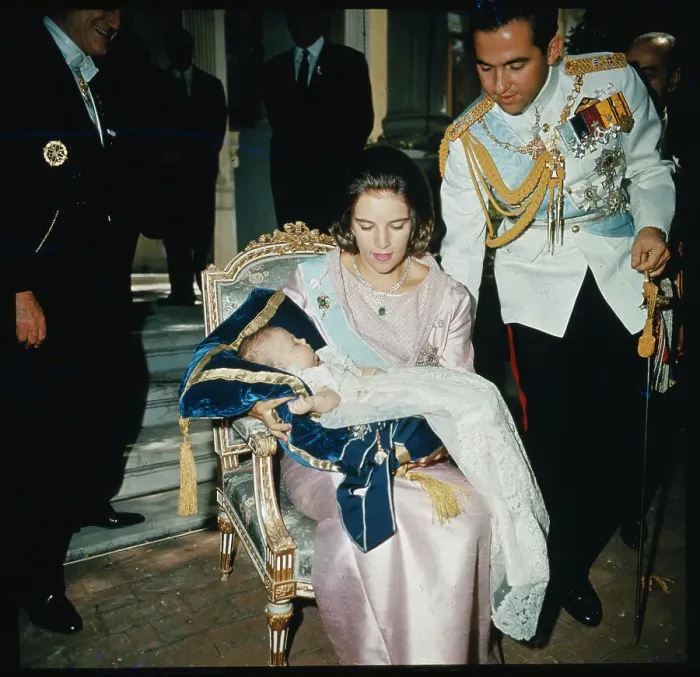 Framed Print : King Constantine and Queen Anne-Marie with Child Framed Print : King Constantine and Queen Anne-Marie with Child