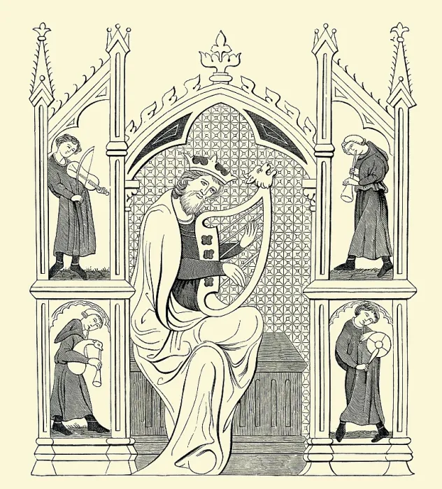 Framed Print : King David Playing the Lyre Framed Print : King David Playing the Lyre