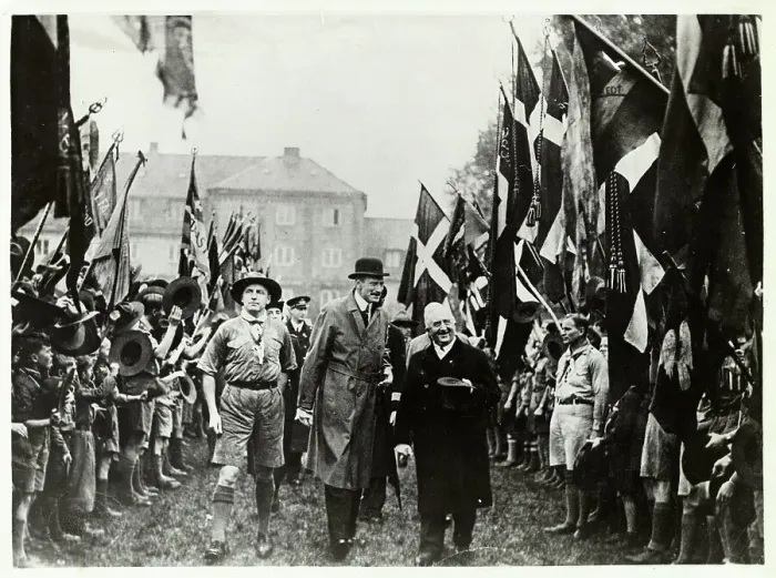 Framed Print : King of Denmark Visiting Scouts Framed Print : King of Denmark Visiting Scouts